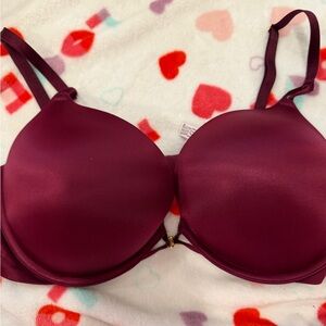 Victoria’s Secret Bombshell Add 2 Cup Burgundy Bra size 36D